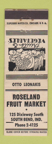 Matchbook Cover - Roseland Fruit Market South Bend IN WEAR