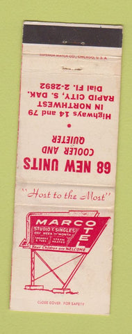 Matchbook Cover - Marco Motel Rapid City SD WORN