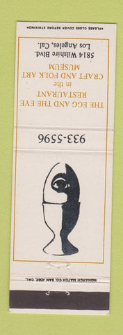 Matchbook Cover - Egg and Eye Restaurant Los Angeles CA
