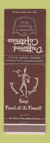 Matchbook Cover - Driftwood Cafeterias St Petersburg Sarasota Orlando FL