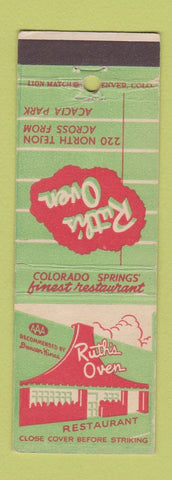 Matchbook Cover - Ruth's Oven Colorado Springs