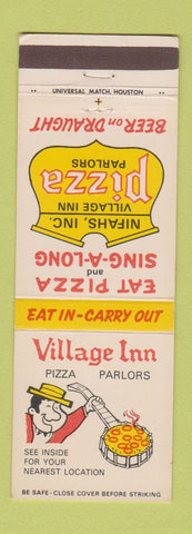 Matchbook Cover - Village Inn Pizza Parlors Webster Houston TX