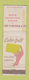 Matchbook Cover - WP Fuller Paints WEAR