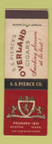 Matchbook Cover - Overland Cigars Boston MA SS Pierce