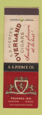 Matchbook Cover - Overland Cigars Boston MA SS Pierce