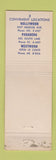 Matchbook Cover - Dedrick's Tux Shop Hollywood Pasadena Westwood CA