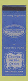 Matchbook Cover - Tavern on  the Green Waterloo IA