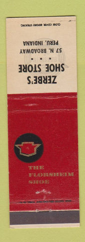 Matchbook Cover - Florsheim Shoes Zebra's Peru IN