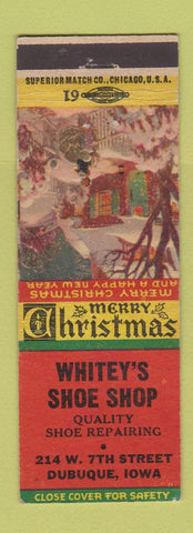 Matchbook Cover - Whitey's Shoe Shop Dubuque IA