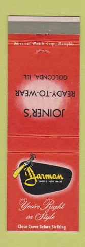 Matchbook Cover - Jarman Shoes Joiner's Golconda IL