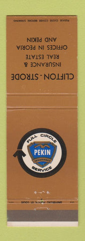 Matchbook Cover - Pekin Insurance Clifton Strode Pekin IL