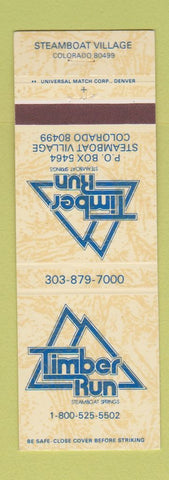 Matchbook Cover - Timber Run Steamboat Springs Colorado