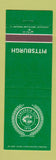 Matchbook Cover - Concordia Club Pittsburgh PA