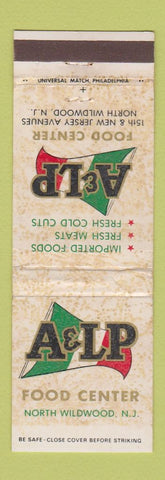Matchbook Cover - A&LP Food Center North Wildwood NJ