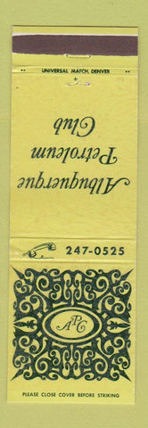 Matchbook Cover - Albuquerque Petrolum Club NM