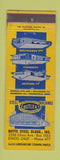 Matchbook Cover - Butler Steel Buildings Chico CA Butte Steel