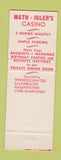 Matchbook Cover - Math Igler's Casino Chicago IL