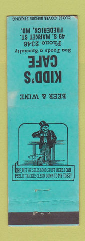 Matchbook Cover - Kidd's Cafe Frederick MD WEAR