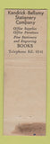 Matchbook Cover - Kendrick Bellamy Stationery Denver Colorado imprint WEAR
