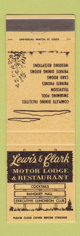 Matchbook Cover - Lewis and Clark Motor Lodge Restuarant East Alton IL