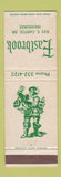 Matchbook Cover - Eastbrook Milwaukee WI restaurant