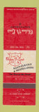 Matchbook Cover - Chateau de Louis Restaurant South Glen Falls NY