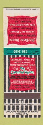 Matchbook Cover - MacDade House Holmes PA restaurant