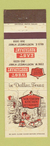Matchbook Cover - Southern Kitchen Restaurant Dallas TX