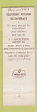 Matchbook Cover - Southern Kitchen Restaurant Dallas TX