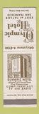 Matchbook Cover - Olympic Hotel San Francisco CA