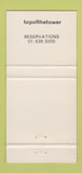 Matchbook Cover - Butlin's Top of the Tower UK England 30 Strike