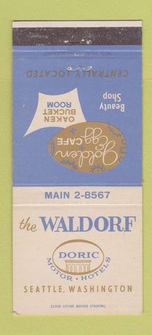 Matchbook Cover - Waldorf Hotel Seattle WA 30 Strike