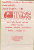 Matchbook Cover - HM Package Delivery Philadelphia PA 40 Strike