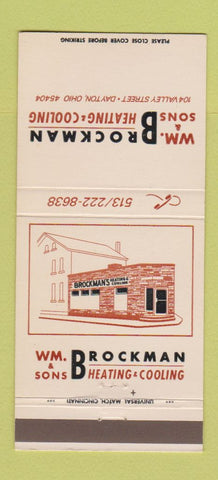 Matchbook Cover - WM Brockman Heating Cooling Dayton OH 30 Strike
