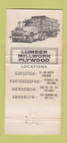 Matchbook Cover - Miron Lumber Poughkeepsie Newburgh NY 30 Strike