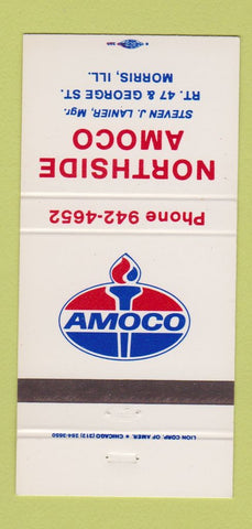 Matchbook Cover - Amoco oil gas Morris IL 30 Strike