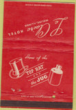 Matchbook Cover - Le Claire Hotel Moline IL Top Hat 40 Strike