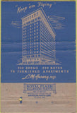Matchbook Cover - Le Claire Hotel Moline IL Top Hat 40 Strike