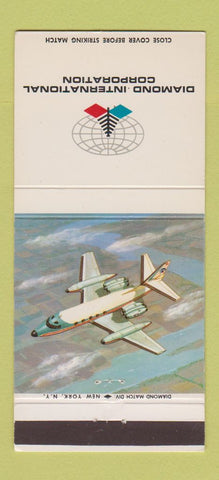 Matchbook Cover - Diamond International Airplane 30 Strike