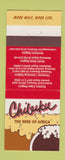 Matchbook Cover - Chifauku Beer South Africa