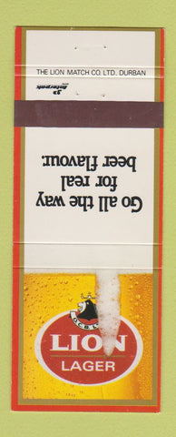 Matchbook Cover - Lion Lager Beer South Africa #2