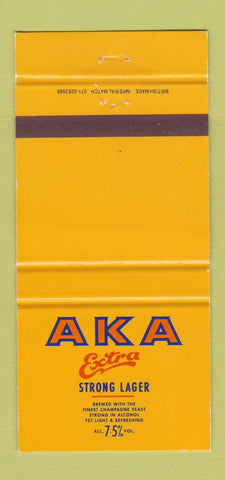 Matchbook Cover - Aka Extra Lager Beer UK England 30 Strike