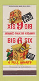 Matchbook Cover - Big 6 Hamden Beer 30 Strike