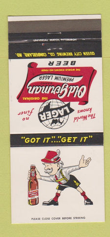 Matchbook Cover - Old German Lager Beer Cumberland MD 30 Strike