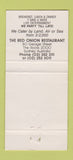 Matchbook Cover - Red Onion Corona Beer Sydney Australia 30 Strike