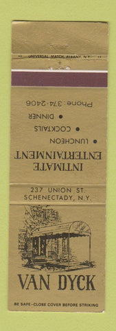 Matchbook Cover - Van Dyck Restaurant Schenectady NY