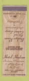 Matchbook Cover - Hotel Hudson Hudson WI