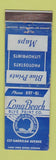 Matchbook Cover - Long Beach Blue Print CA WEAR