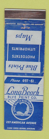 Matchbook Cover - Long Beach Blue Print CA WEAR