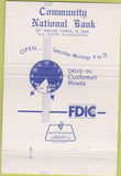 Matchbook Cover - Community National Bank Grand Forks ND 40 Strike